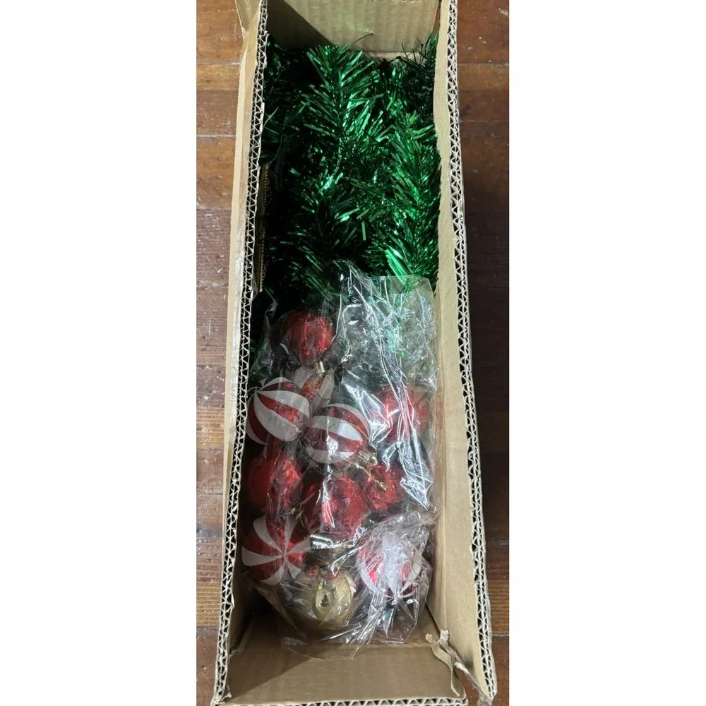 3 FT Small Artificial Green Christmas Tree w/ 50 Warm White &‎ Multicolor Lights